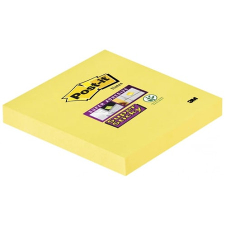 Blocco adesivo post-it 90fg super sticky 654-s 76x76mm giallo