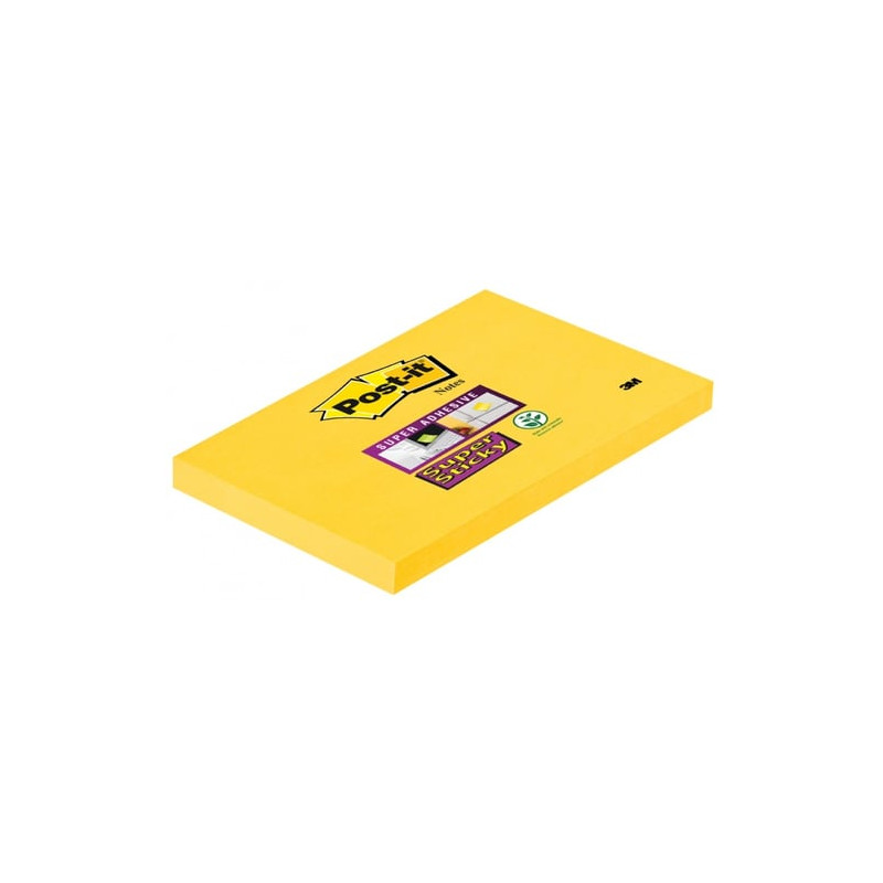 Blocco adesivo post-it 90fg super sticky 655-s 76x127mm giallo