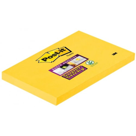 Blocco adesivo post-it 90fg super sticky 655-s 76x127mm giallo
