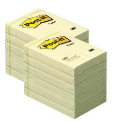 Blocco adesivo post-it 100fg giallo canary 76x51mm 656 [23430]