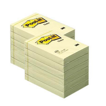Blocco adesivo post-it 100fg giallo canary 76x51mm 656 [23430]
