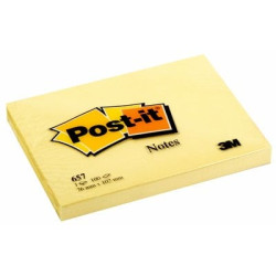 Blocco adesivo post-it 100fg giallo canary 76x102mm 657 [23758]