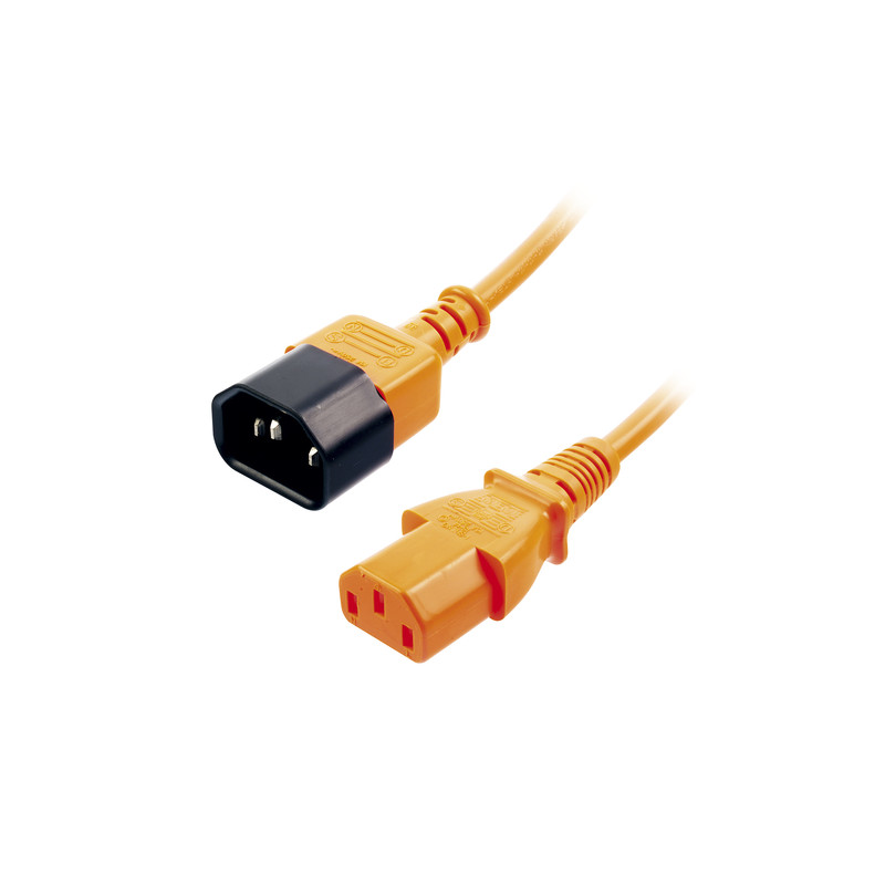 Prolunga alimentazione lindy arancione 1m [30474]