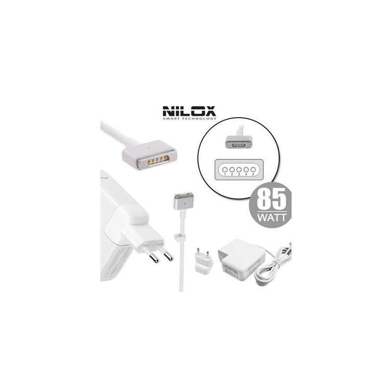 Alimentatore notebook nilox compatibile apple magsafe 2 [nlx85w-ae13]