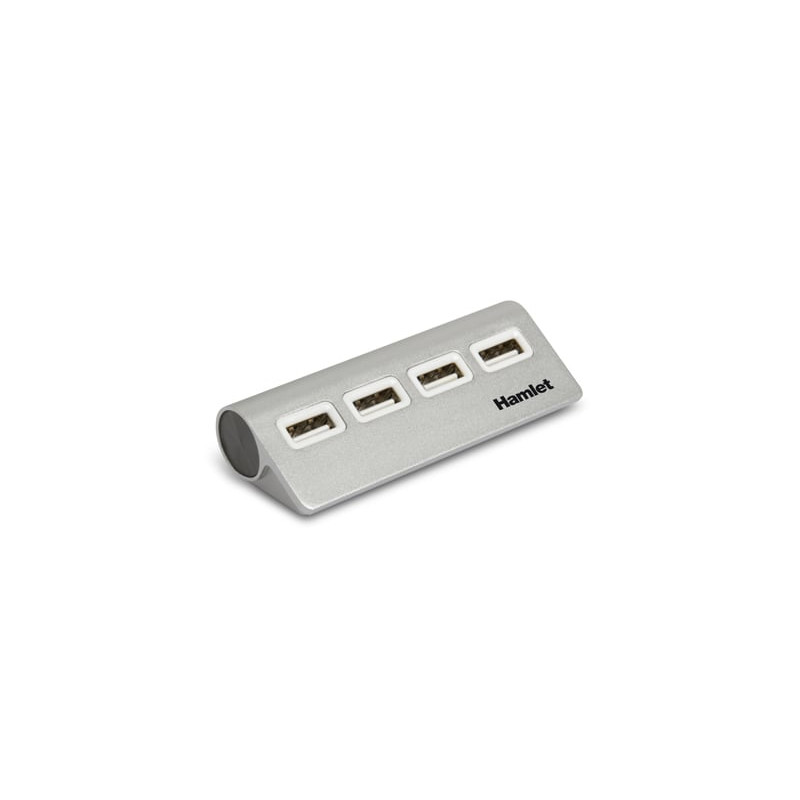 Hub usb hamlet 2.0 4 porte alluminio [xhub4020al]