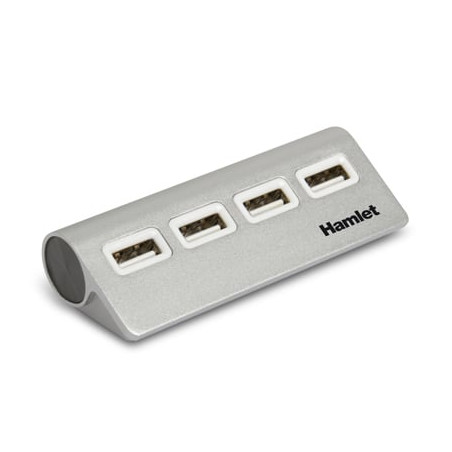 Hub usb hamlet 2.0 4 porte alluminio [xhub4020al]