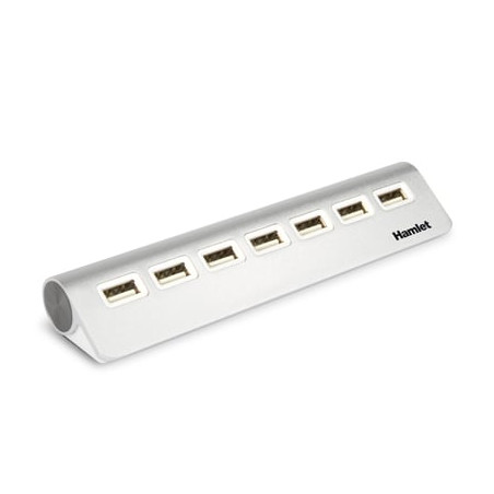 Hub usb hamlet 2.0 7 porte alluminio [xhub7020al]