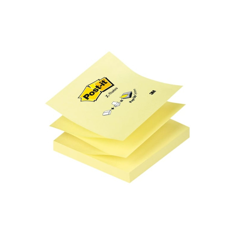 Blocco adesivo post-it 100fg super sticky z-notes r330 giallo