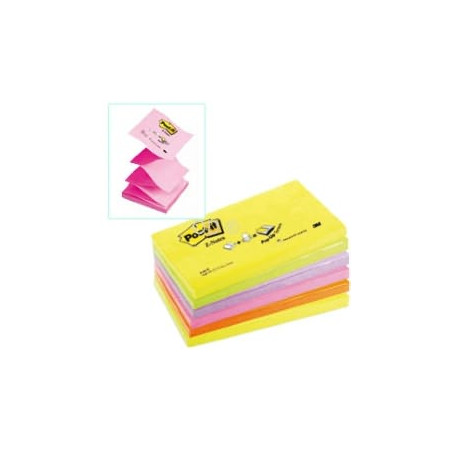 Blocco adesivo post-it 100fg super sticky z-notes 76x127mm