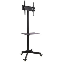 Supporto a pavimento techly con mensola trolley tv lcd/led/plasma