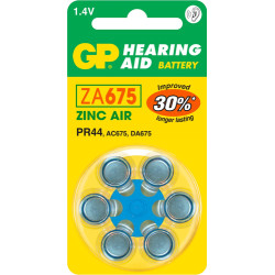 Pila gp battery 6 batteria a bottone pr44 per protesi acustiche