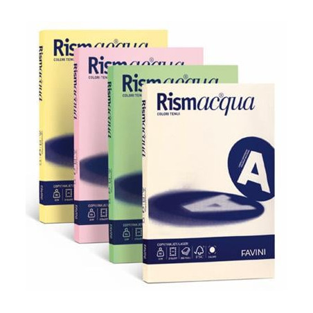 carta in risma colorata favini 200 fogli a4 140gr rismacqua assortito
