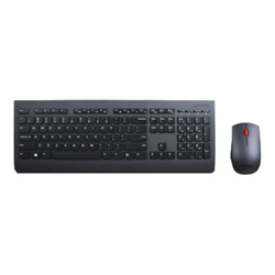 Kit tastiera e mouse lenovo wireless nero [4x30h56816]