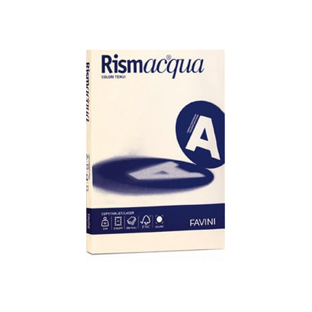 Carta in risma colorata favini 200 fogli a4 140gr rismacqua avorio