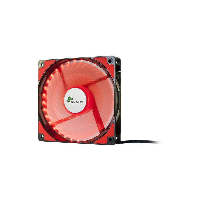 Ventola 120x120x25 inter-tech argus l-12025 rd, rosso [88885413]