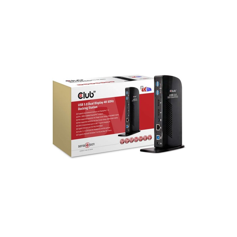 Docking station notebook club3d csv-1460 4k dockingst.60hz usb3