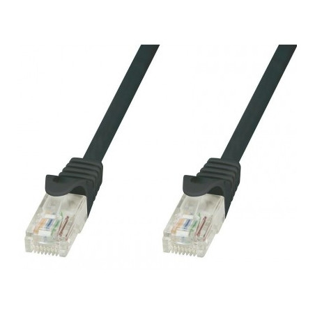 Cavo di rete patch in rame cat.6 nero utp 1m