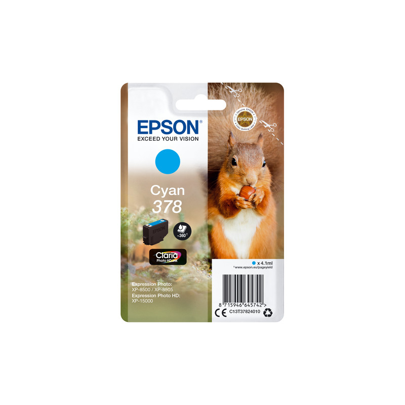 Cartuccia epson c13t37824010 378 ciano [c13t37824010]