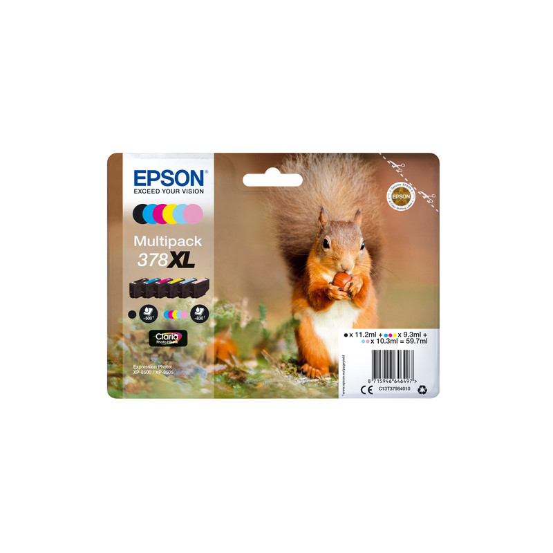 Cartuccia epson c13t37984010 378xl pack multicolore [c13t37984010]