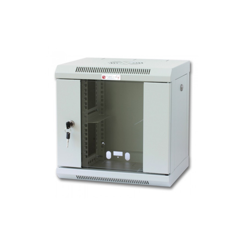 Armadio rack techly 10'' a muro 6 unitÃ  con pannelli asportabili