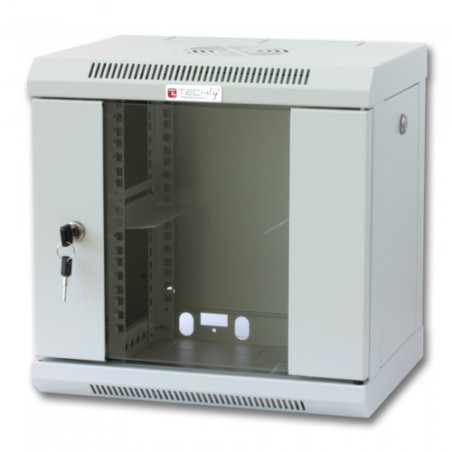 Armadio rack techly 10'' a muro 6 unitÃ  con pannelli asportabili