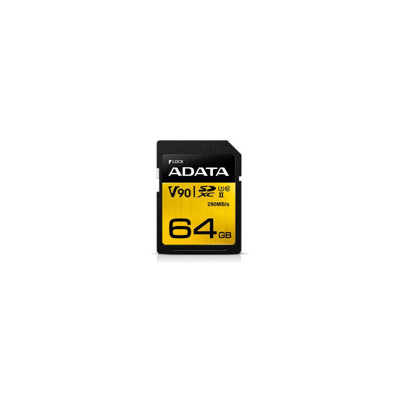 64gb scheda sdxc adata uhs-ii u3 classe 10 premier one [asdx64guii3cl10-c]