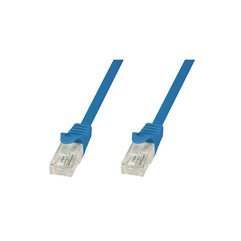 Cavo di rete techly in rame cat.6 blu utp 1m
