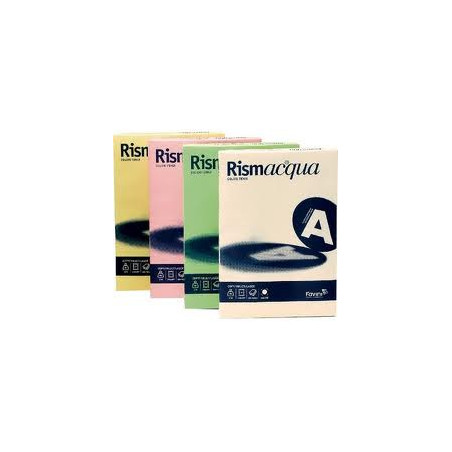 Carta in risma colorata favini 125 fogli a4 200gr rismacqua celeste