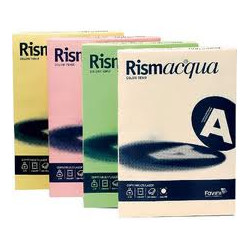 Carta in risma colorata favini 125 fogli a4 200gr rismacqua ghiaccio