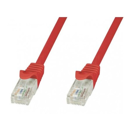Cavo di rete techly in rame cat.6 rosso utp 10m