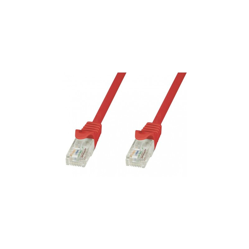 Cavo di rete techly in rame cat.6 rosso utp 2m