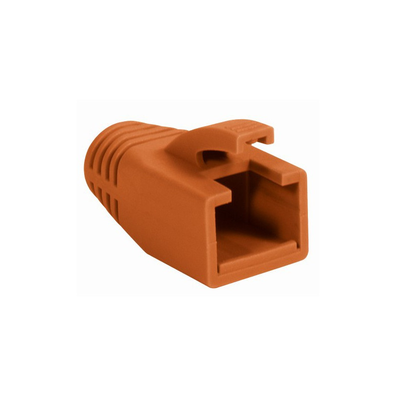 Copriconnettore intellinet per plug rj45 cat.6 8mm arancione
