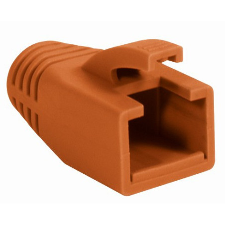 Copriconnettore intellinet per plug rj45 cat.6 8mm arancione