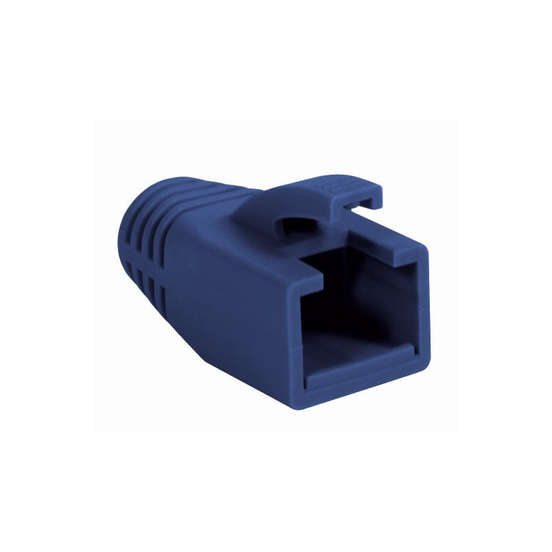 Copriconnettore intellinet per plug rj45 cat.6 8mm blu