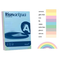 Carta in risma colorata favini 300 fogli a3 90gr rismacqua assortito
