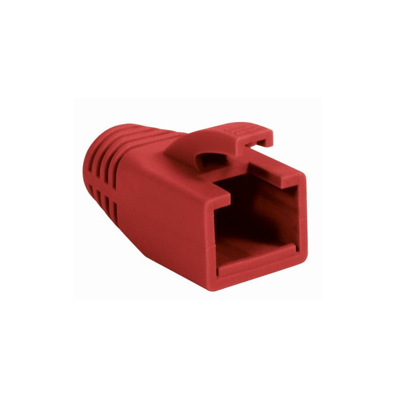 Copriconnettore intellinet per plug rj45 cat.6 8mm rosso