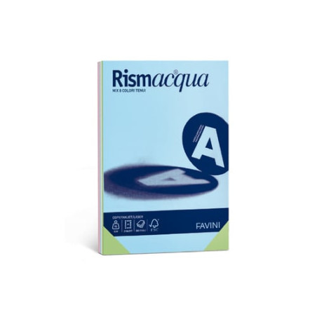 Carta in risma colorata favini 300 fogli a4 90gr rismacqua assortito
