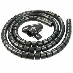 Raccoglicavi a spirale 5m 25mm nero [40581]