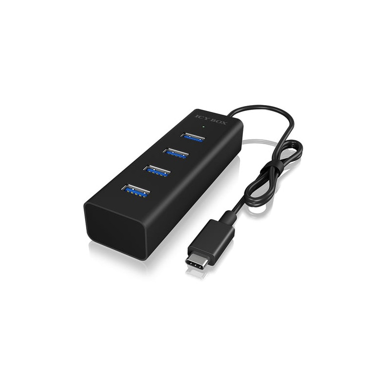 Hub usb icybox ib-hub1409-c3 usb 3.0 type-c 4 porte [ib-hub1409-c3]