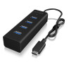 Hub usb icybox ib-hub1409-c3 usb 3.0 type-c 4 porte [ib-hub1409-c3]
