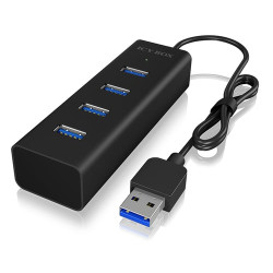 Hub usb icybox ib-hub1409-u3 usb 3.0 type-a 4 porte [ib-hub1409-u3]