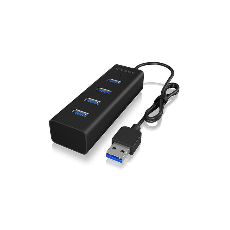 Hub usb icybox ib-hub1409-u3 usb 3.0 type-a 4 porte [ib-hub1409-u3]