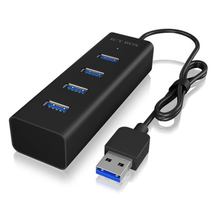 Hub usb icybox ib-hub1409-u3 usb 3.0 type-a 4 porte [ib-hub1409-u3]