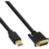 Cavo mini displayport inline maschio a dvi-d 24+1 maschio, 0,5m,