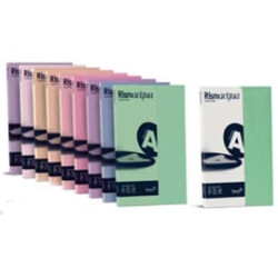 Carta in risma colorata favini 50 fogli a4 200gr rismacqua verde