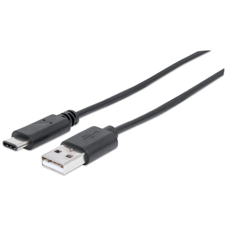 Cavo usb manhattan 3.1 tipo a maschio / usb-c maschio 3m nero
