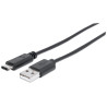 Cavo usb manhattan 3.1 tipo a maschio / usb-c maschio 3m nero