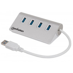 Hub usb manhattan 3.0 4 porte silver