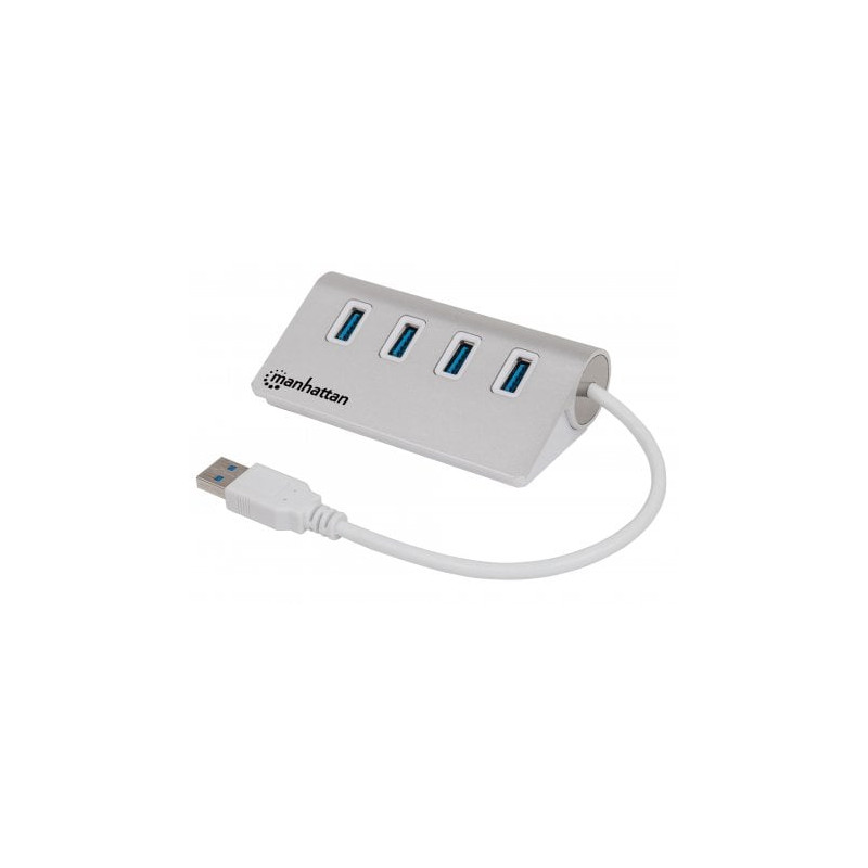 Hub usb manhattan 3.0 4 porte silver