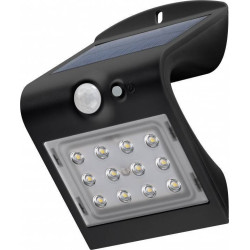 Lampada led goobay solare a muro 1,5w ip65 sensore di movimento nero